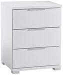 Pol-Power Nachttisch NAKO, Wei&szlig; matt, 3 Schubladen, B 46 x H 61 x T 42 cm