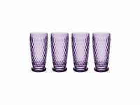 Villeroy & Boch Boston Coloured Longdrinkglas 400 ml Lavender 4er Set