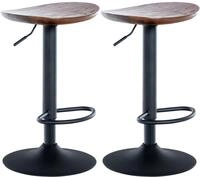 CLP Barhocker Skelde (Set, 2er), h&ouml;henverstellbar, Massivholz-Sitz