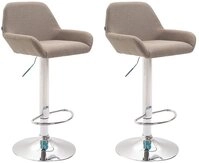 CLP Barhocker Braga Stoff (Set, 2er), drehbar und h&ouml;henverstellbar