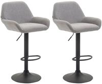 CLP Barhocker Braga Stoff (Set, 2er), drehbar und h&ouml;henverstellbar