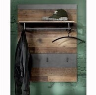 trendteam Garderobenpaneel Indy Old Wood Grau / Braun, Garderobe Kleiderstange
