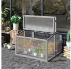 Outsunny Hochbeet Gew&auml;chshaus Fr&uuml;hbeetkasten Pflanzenbeet mit Abdeckung...
