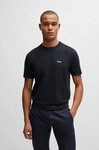 BOSS GREEN Rundhalsshirt Tee mit gummiertem Kontrast-Logo