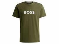 BOSS T-Shirt T-Shirt RN mit großem Markenprint auf der Brust grün M