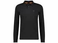 BOSS ORANGE Poloshirt Passerby mit BOSS-Logobadge, schwarz