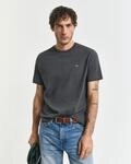 T-Shirt GANT "REG SHIELD SS T-SHIRT", Herren, Gr. S, grau (antracit melange), Jersey,