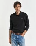 Gant Poloshirt REG SHIELD LS PIQUE RUGGER mit Logotickerei auf der Brust