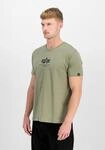 T-Shirt ALPHA INDUSTRIES "Basic T-Shirt ML", Herren, Gr. S, gr&uuml;n (olive),
