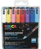uni-ball Filzstift Fasermaler Uni Posca PC-1MR 0,7 sortiert VE=16 St&uuml;ck