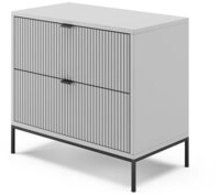Vicco Nachtschrank Eliza, Grau, 66 x 60 cm (1-St)