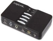 LogiLink USB Sound Box 7.1 8-Kanal USB-Soundkarte, Externer Soundprozessor,...