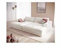 DELIFE Big-Sofa Cubico, Cord Beige 290x170 cm Big-Sofa beige|weiß 291 cm x 87...