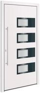 vidaXL Haust&uuml;r Haust&uuml;r Wei&szlig; 110x210 cm Aluminium und PVC (1-St)