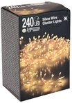 Spetebo Lichterkette Silver Wire CLUSTER Lights - 240 LED, 240-flammig