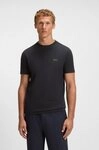 BOSS GREEN Rundhalsshirt Tee mit gummiertem Kontrast-Logo