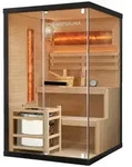 Artsauna Sauna Vantaa 120, BxTxH: 120 x 120 x 200 cm, 5 mm, 2 gro&szlig;e Salzsteine,