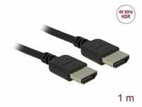 Delock 85215 - Premium HDMI Kabel 4K 60 Hz, 1 m, schwarz HDMI-Kabel, HDMI-A,...