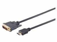 S/CONN maximum connectivity® HDMI Stecker auf DVI-D (24+1) Stecker, vergoldete