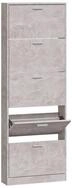 vidaXL Schuhschrank Schuhregal Betongrau 59x17x169 cm Holzwerkstoff