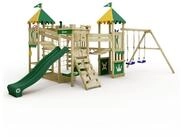 Wickey Spielturm Smart Queen &ndash; Abenteuer-Burg mit Rutsche, Spielhaus & Sandkasten,