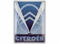 Nostalgic Art Citroen 2CV Logo Blue 30x40cm