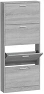 vidaXL Schuhschrank NA Schuhschrank Grau Sonoma 59x17x150 cm Spanplatte