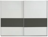 Wimex Schwebet&uuml;renschrank 2 B&ouml;den, 2 Stangen, Wei&szlig; / Graphit - 225x208x65cm