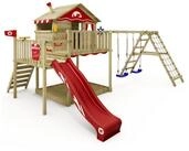 Wickey Spielturm Smart Ocean &ndash; Abenteuer-Stelzenhaus mit Rutsche & Kletteranbau,