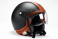 BNO Motorradhelm BNO Motorradhelm, Jethelm, Pilotenhelm, PL 26, Matt-Schwarz-Braun,