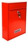 relaxdays Aufbewahrungsbox Briefkasten Design 35 cm Farbauswahl, rot