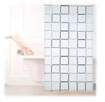 relaxdays Duschrollo SQUARE Breite 120 cm, 120x240cm grau|wei&szlig; 120 cm x 240 cm