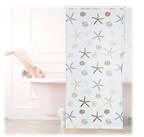 relaxdays Duschrollo OCEA Breite 140 cm, 140x240cm blau|braun|wei&szlig; 140 cm x 240 cm