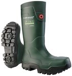 Dunlop Gummistiefel FieldPro Stiefel Thermo + Green, CI CR SR F0 LG, S5L, Purofort