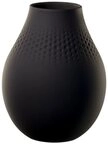 Villeroy & Boch Dekovase Manufacture Collier noir Vase No.2 Perle hoch (Vasen)