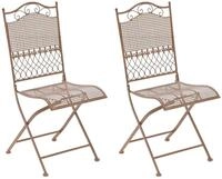 CLP Gartenstuhl Gartenst&uuml;hle Kiran (2er Set), klappbar mit edlen Verzierungen