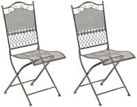 CLP Gartenstuhl Gartenst&uuml;hle Kiran (2er Set), klappbar mit edlen Verzierungen