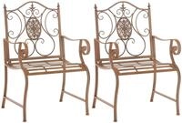 CLP Gartenstuhl Punjab (2er Set), lackiertes Eisen, im Jugendstil