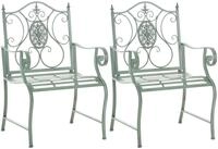 CLP Gartenstuhl Punjab (2er Set, 2 St), lackiertes Eisen, im Jugendstil