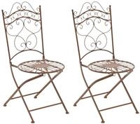 CLP Gartenstuhl Indra (2er Set), handgefertigter Eisenstuhl, Outdoor