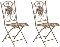 CLP Gartenstuhl Sibell (2er Set, 2 St), edle Verzierungen, Outdoor, Eisen