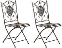 CLP Gartenstuhl Sibell (2er Set), edle Verzierungen, Outdoor, Eisen