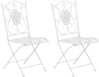 CLP Gartenstuhl Sibell (2er Set), edle Verzierungen, Outdoor, Eisen