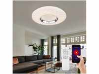 Globo Magnifique Smart Home LED Deckenleuchte weiß, chrom Tuya App Steuerbar...