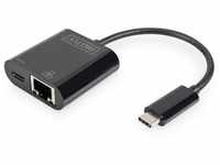 Digitus USB-C®® Gigabit Netzwerkadapter USB-Adapter, inkl. RJ45-Buchse, mit