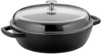kela Schmorpfanne CALIDO, 3,8 Liter, Schwarz, mit Glasdeckel, Gusseisen