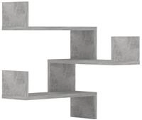 vidaXL Wandregal, Wand-Eckregale 2 Stk. Betongrau 40x40x50 cm Holzwerkstoff