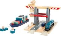 Small Foot Spielzeug-Eisenbahn Container Terminal mit Zubeh&ouml;r