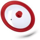 relaxdays Topfdeckel 26 30 cm mit Siliko, rot