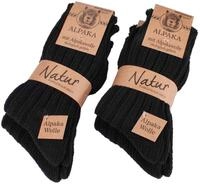 BRUBAKER Kuschelsocken warme dicke Alpaka Socken (Set, 4-Paar, mit Alpakawolle)